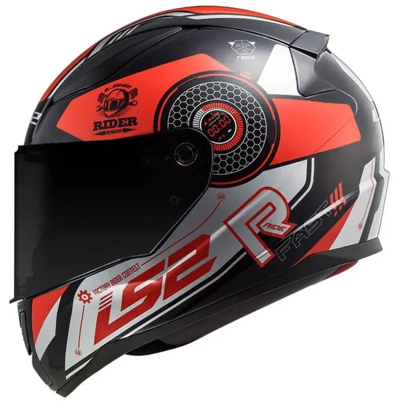 Capacete LS2 FF353 Rapid Stratus - Vermelho/Preto/Branco