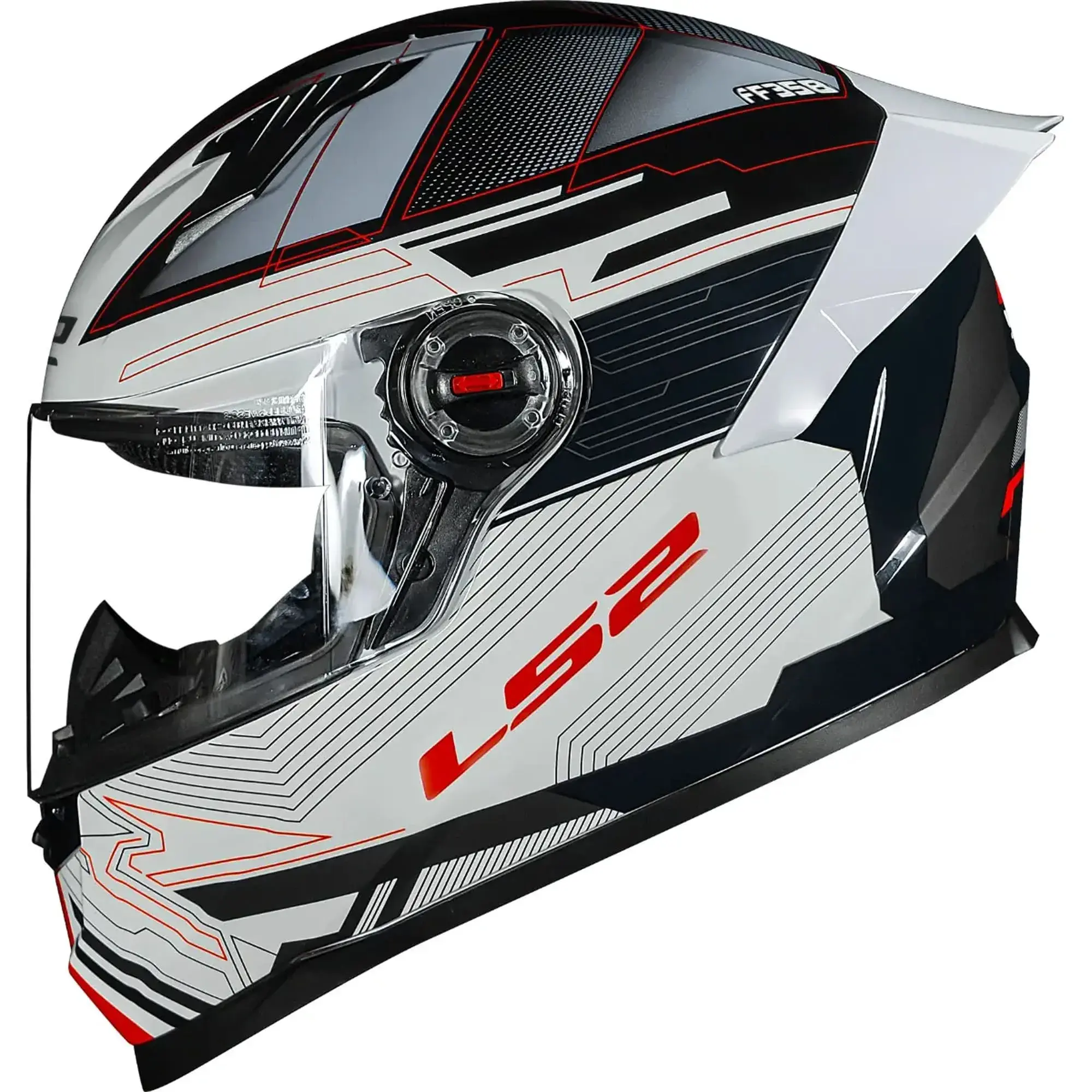 Capacete LS2 FF358 Pro Digital - Preto/Branco