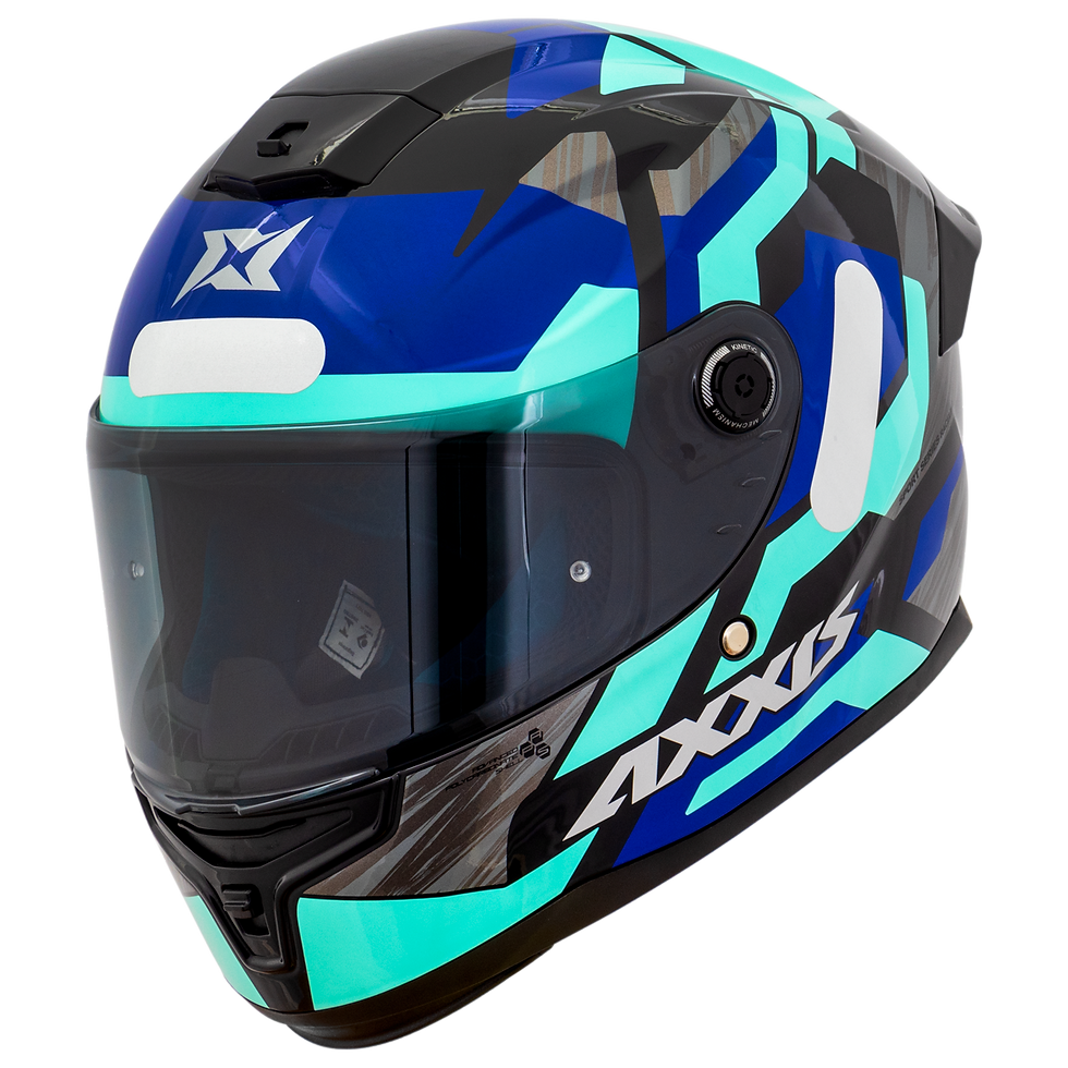 Miniatura: CAPACETE AXXIS HUMMER – SCRATCH D7 BLUE GLOSS