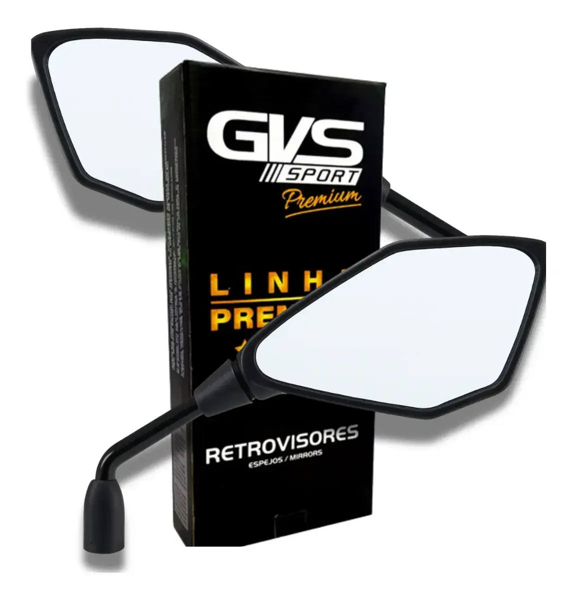 RETROVISOR KAWASAKI Z400 HASTE 12MM LENTE PLANA PRATA HONDA (PAR) - GVS