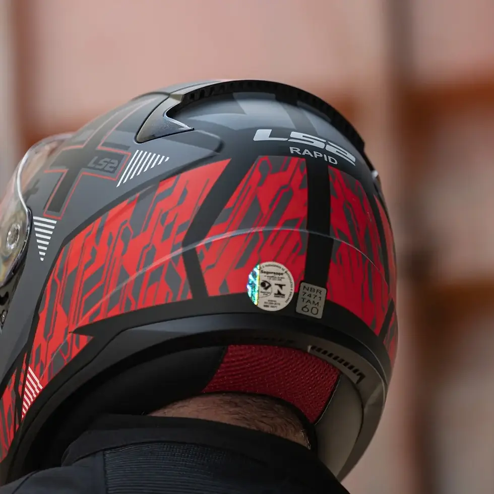 Miniatura: Capacete LS2 FF353 Rapid Xtreet - Preto/Vermelho