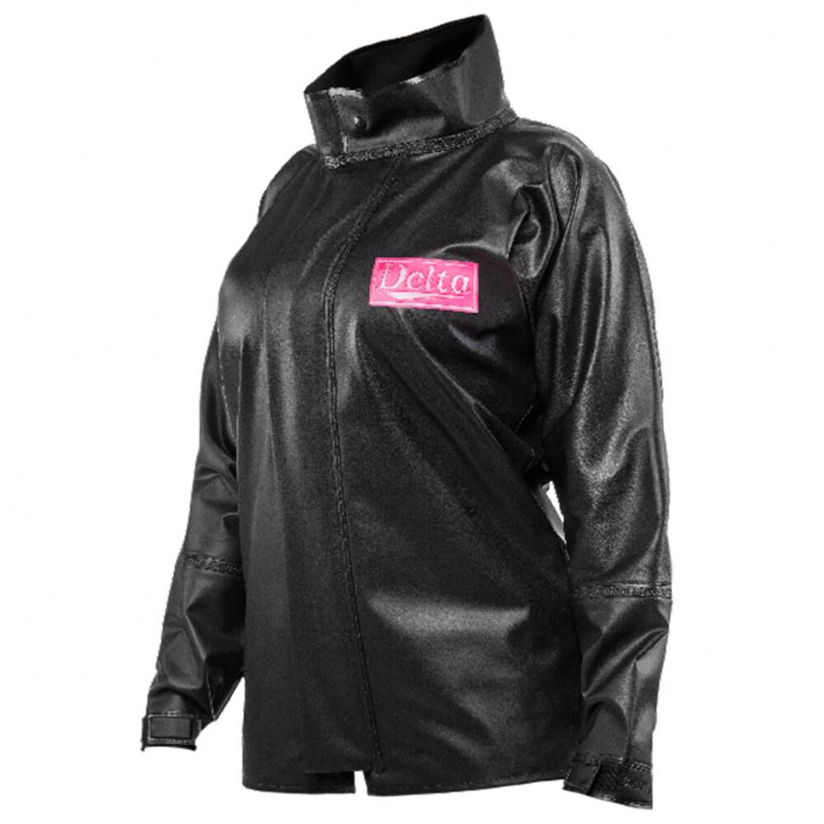 CONJUNTO CHUVA PVC DELTA PRETO FEMININO TAMANHO P - DELTACAPAS