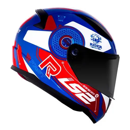 Miniatura: Capacete LS2 FF353 Rapid Stratus Azul Vermelho Branco