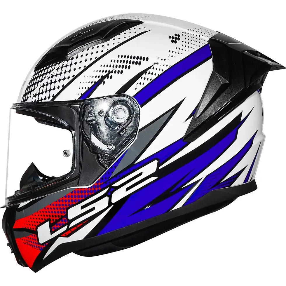 Miniatura: Capacete LS2 Vigo Flight - Branco/Azul/Vermelho