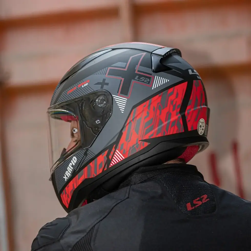 Miniatura: Capacete LS2 FF353 Rapid Xtreet - Preto/Vermelho