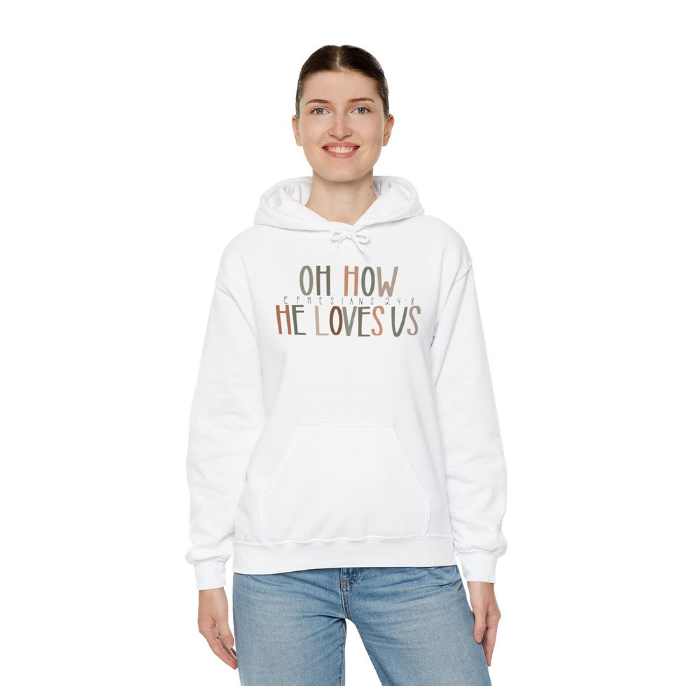 Thumbnail: Oh how he Loves Heavy Blend™ Hooded Sweatshirt