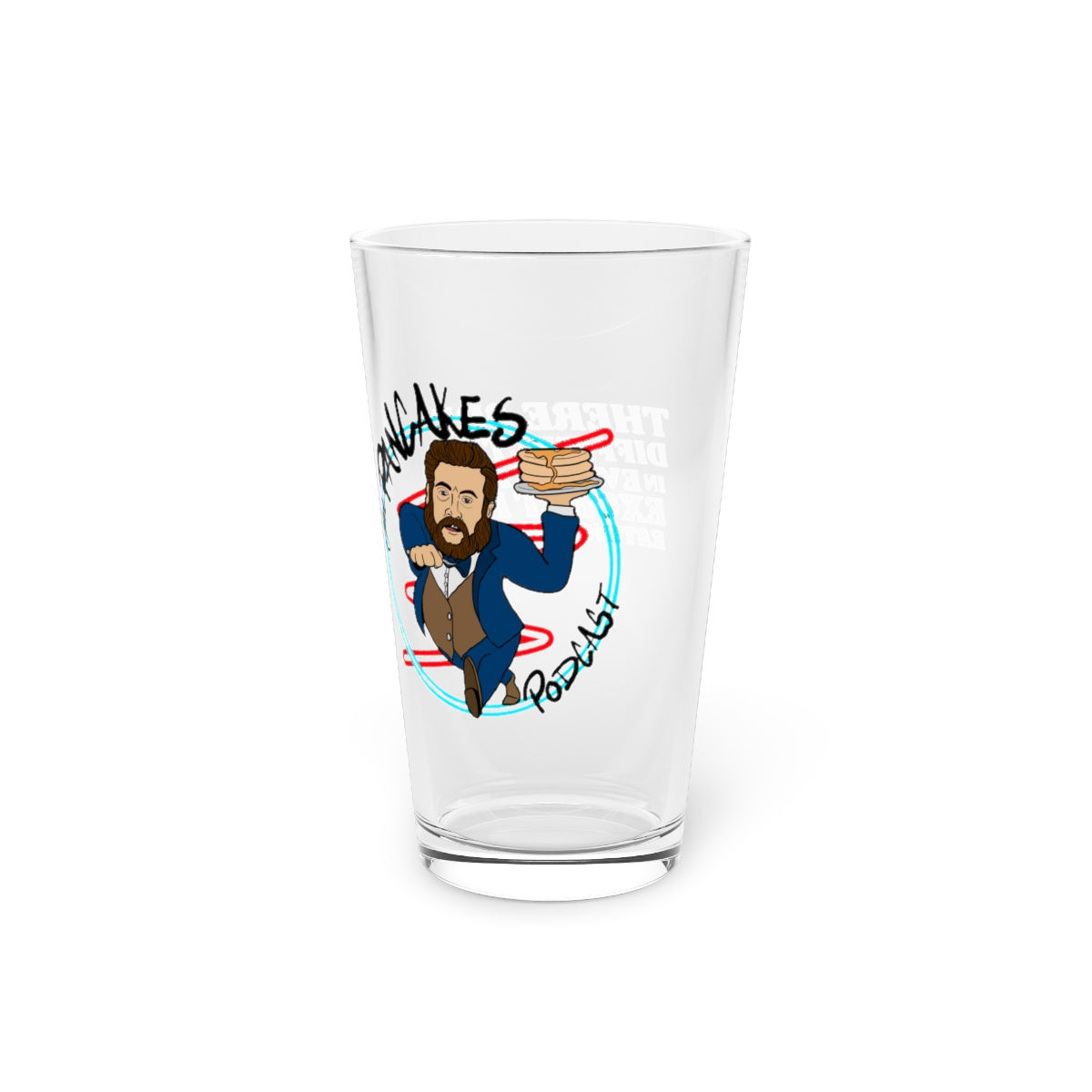 PANCAKE PODCAST Pint Glass, 16oz