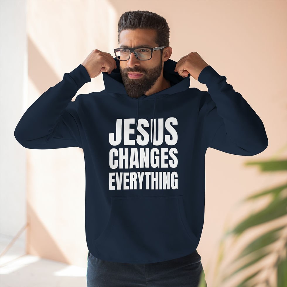 Thumbnail: Jesus Changes Everything Unisex Premium Pullover Hoodie