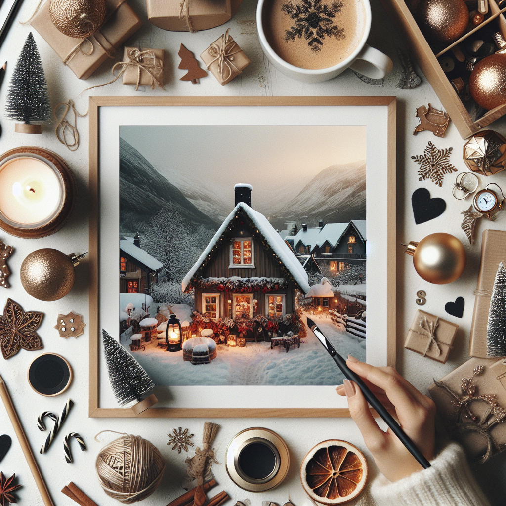 Making holiday-themed crafts as gifts