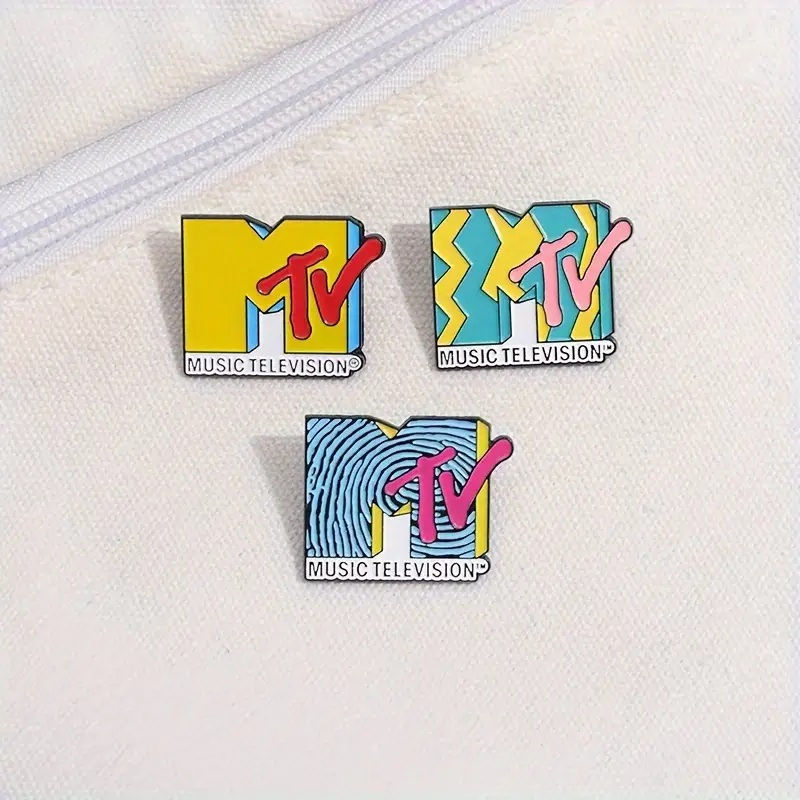 Thumbnail: retro mtv music television enamel pin clothing accessory