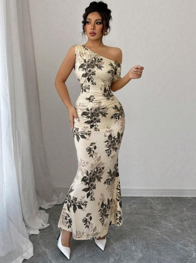 Thumbnail: One Shoulder Bodycon Maxi Dress