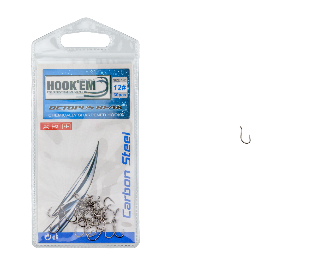 OBH12#30 - Octopus Beak Hook 12# - 30 Pack