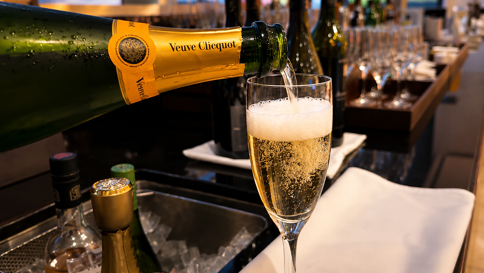 Emirates lounge Brisbane champagne selection