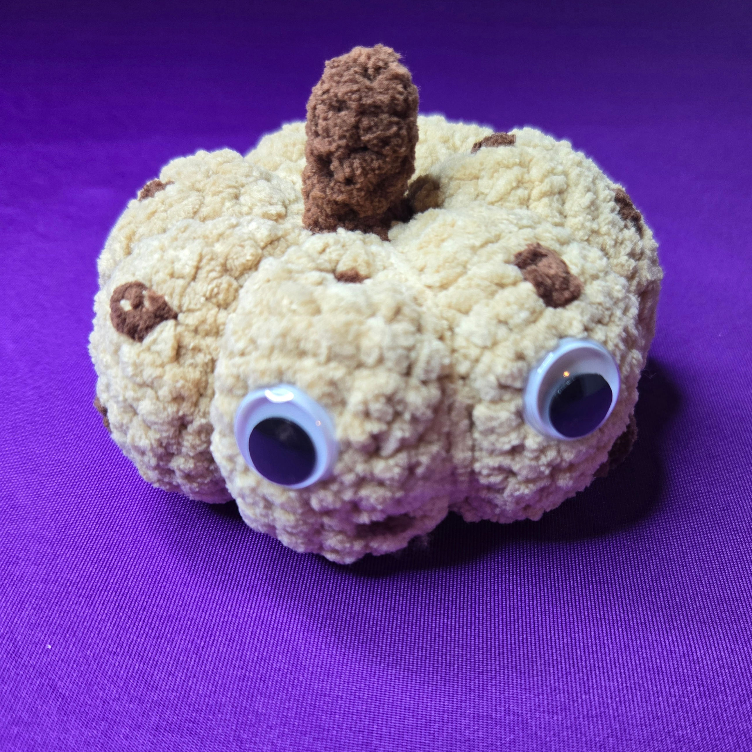 Googly eye chocolate chip pumpkin plush