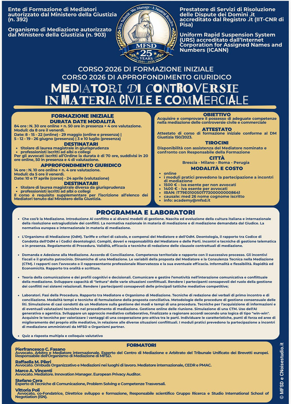 🧑‍🎓 Oltre l’Abilitazione: i Corsi di Mediazione come Investimento in Competenze Negoziali