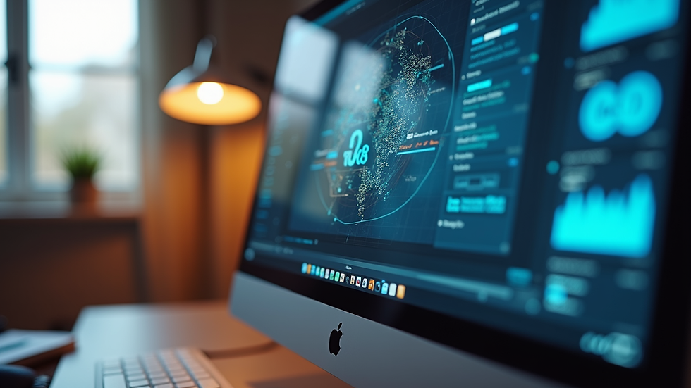 Close-up view of a computer screen showing 3D animation software interface