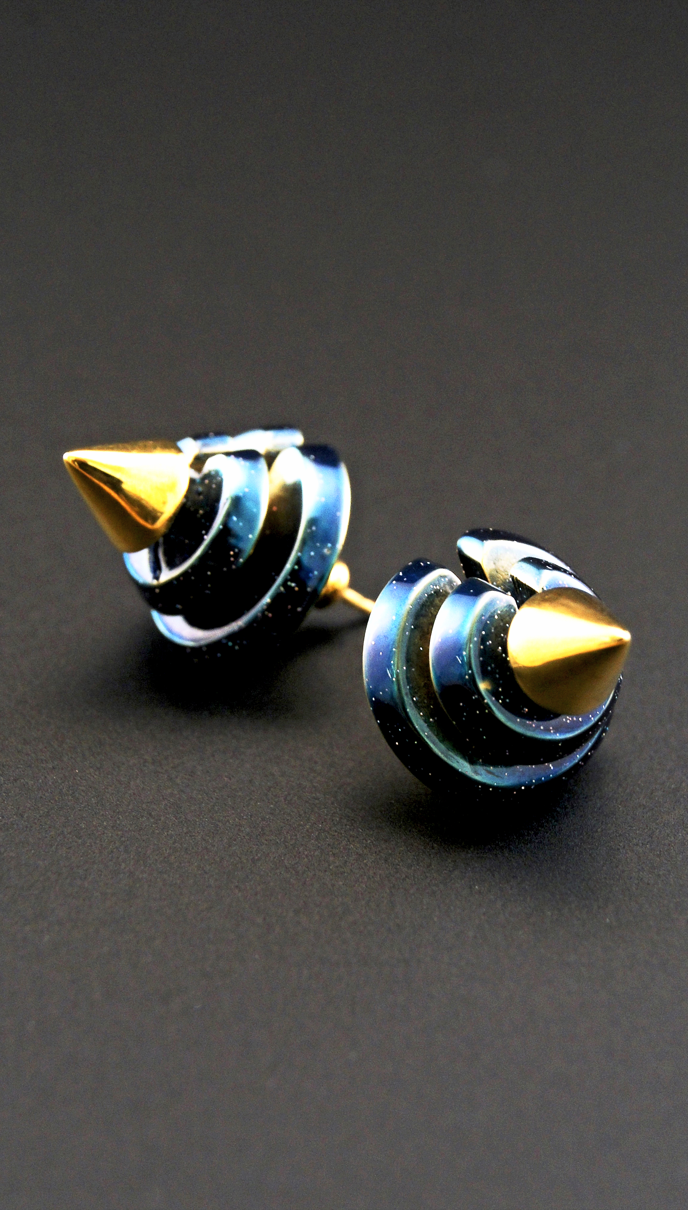 Blue prism earrings