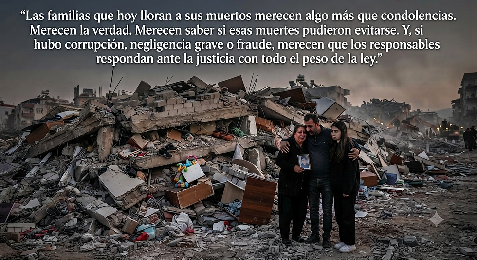 Después del terremoto, que no tiemble la justicia