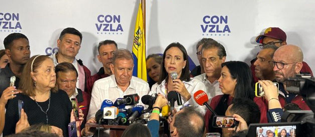 María Corina Machado rechaza los resultados del CNE