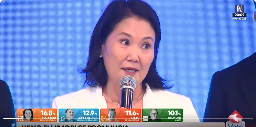 Elecciones en Perú: Falta determinar quién va a segunda vuelta con Keiko Fujimori