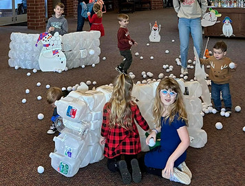 snowball fight at Messiah Preschool Wauconda