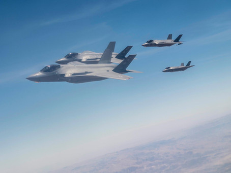 Israeli Air Force & usairforce F-35 fighter jets completed the "Enduring Lightning 2" exercise ov
