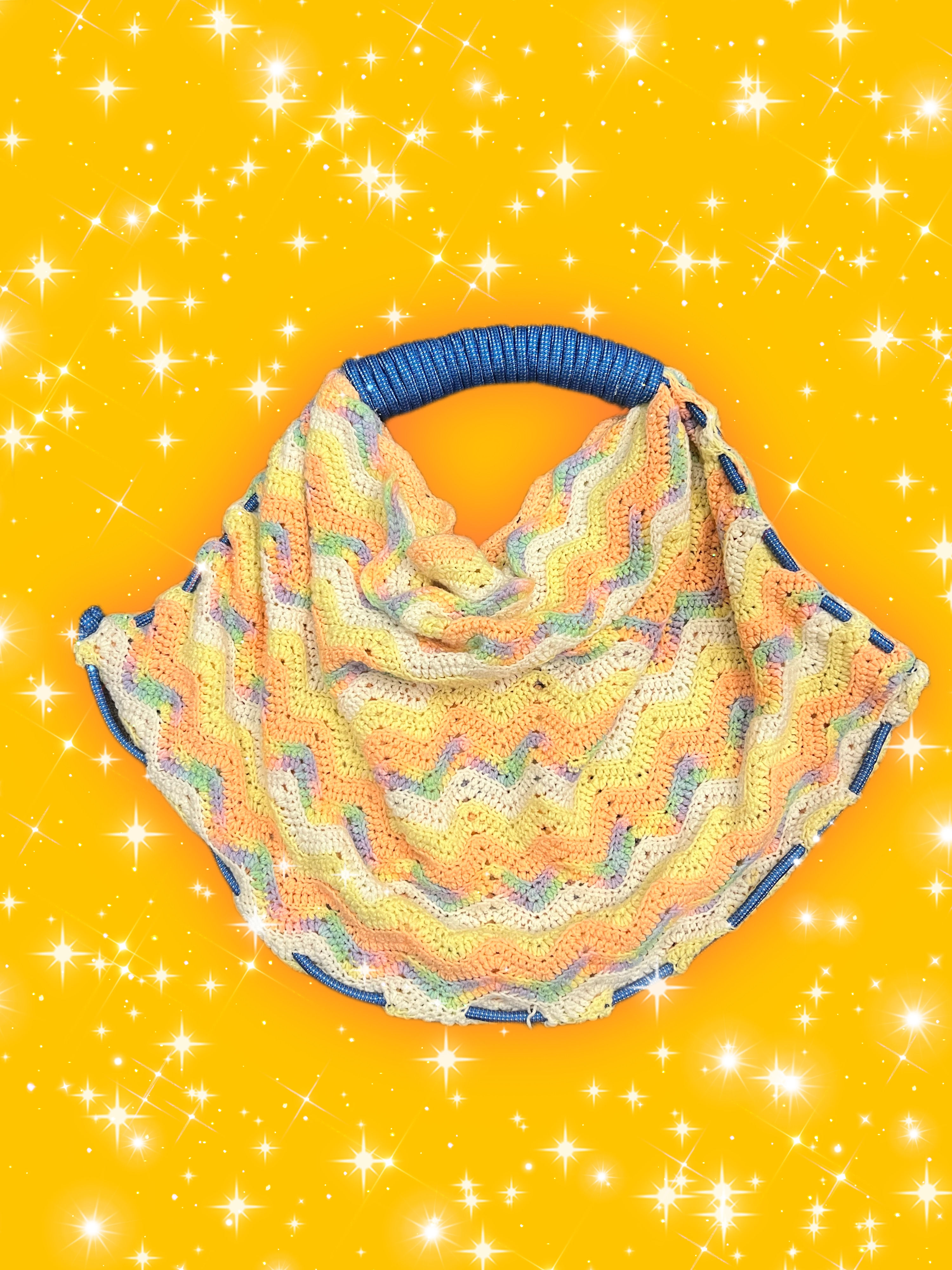 Rainbow Road Crochet Bag