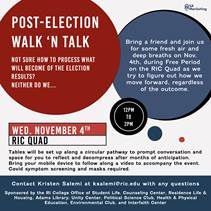 RIC hosts Post Election Walk ‘n Talk to help students decompress