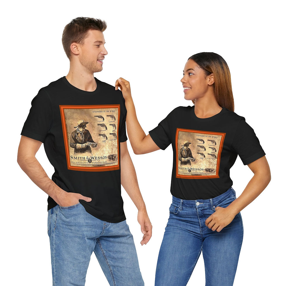 Thumbnail: Vintage Graphic Tee-Western Theme for Gun Lovers, Perfect Gift for Birthdays
