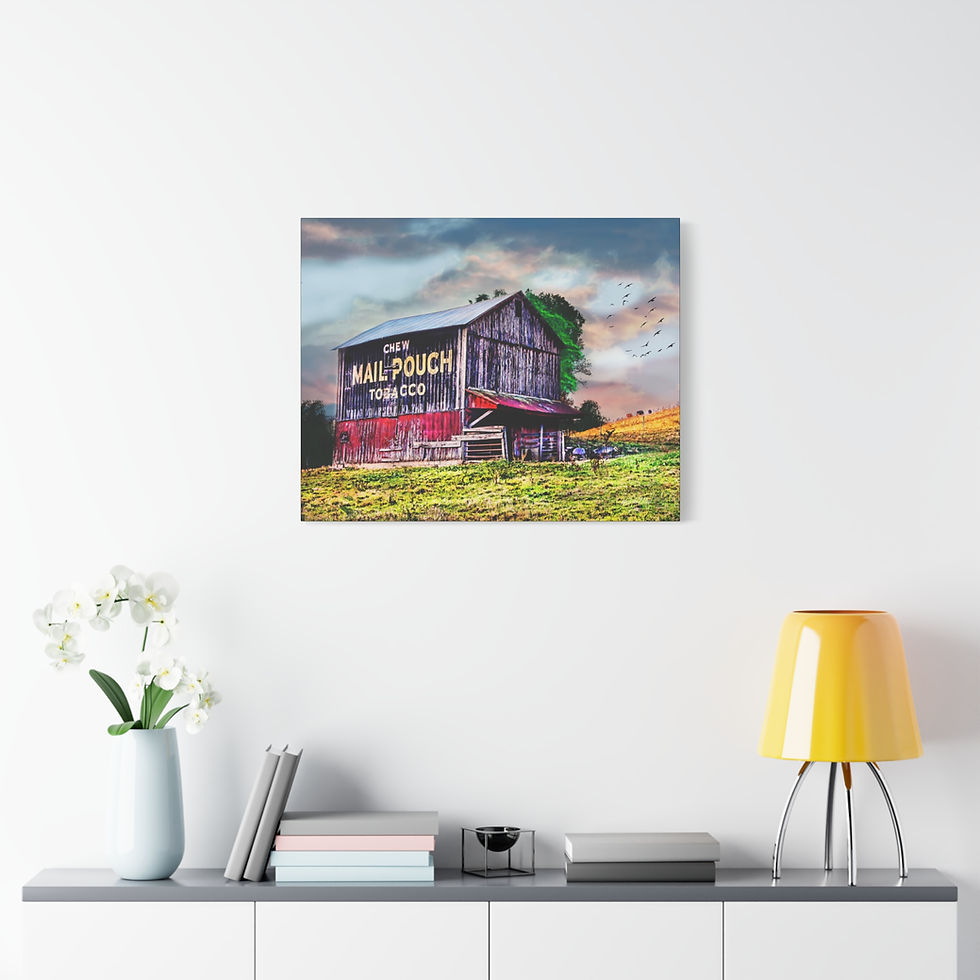 Thumbnail: Coshocton County Mail Pouch Barn Art Print - Mixed Media Art by Jack Hunt