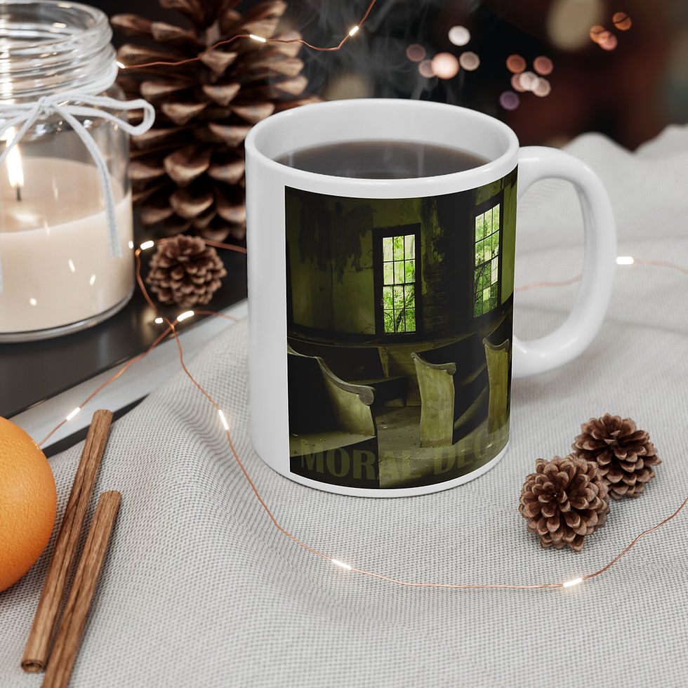 Thumbnail: Moral Decay Coffee Mug - Abandoned Church Art, Reflection of Changing Times