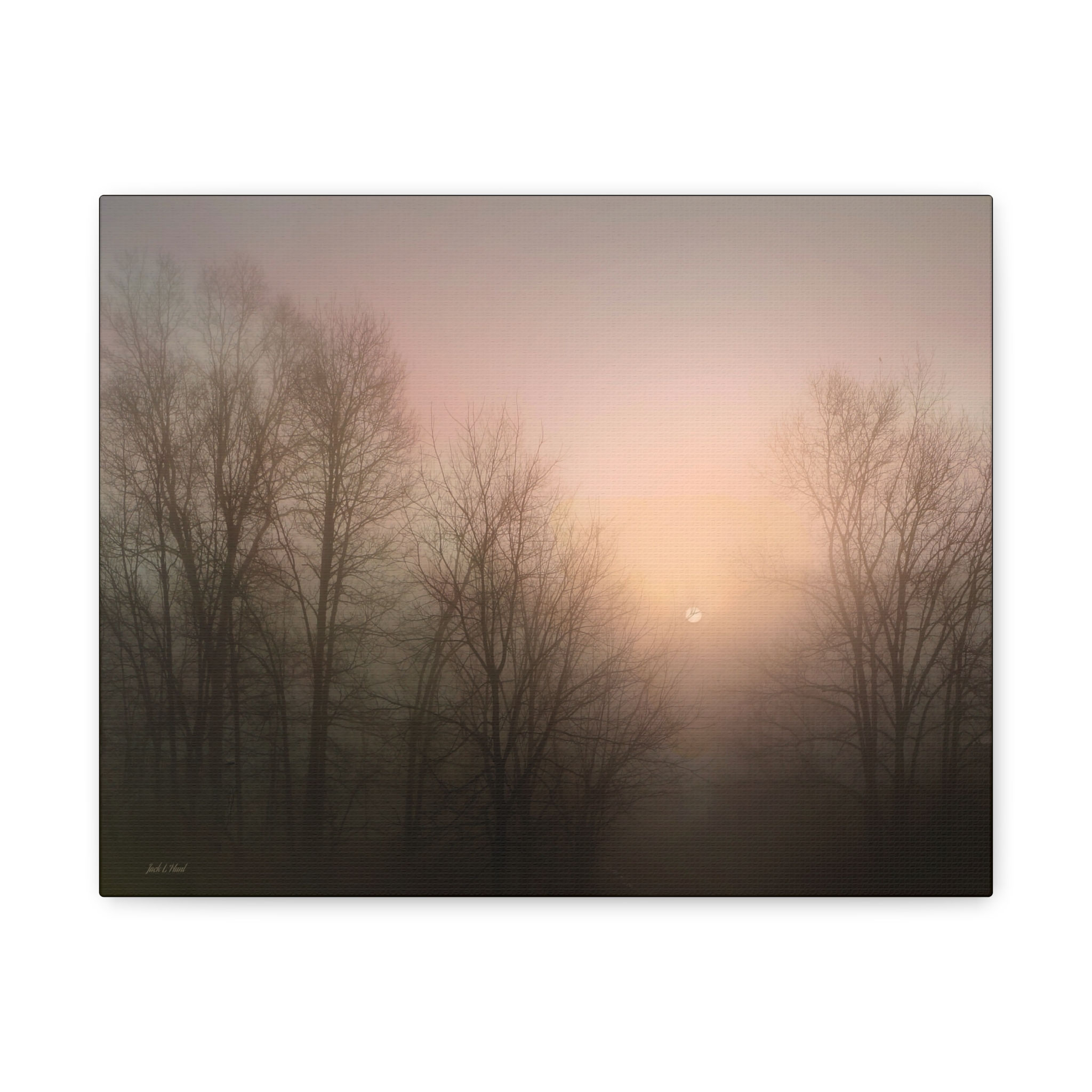 Quiet - Foggy Dawn Art Print - Mixed Media by Jack Hunt

