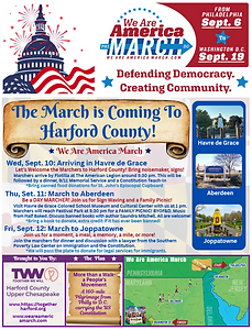 Harford Count flyer with itinerary for several days