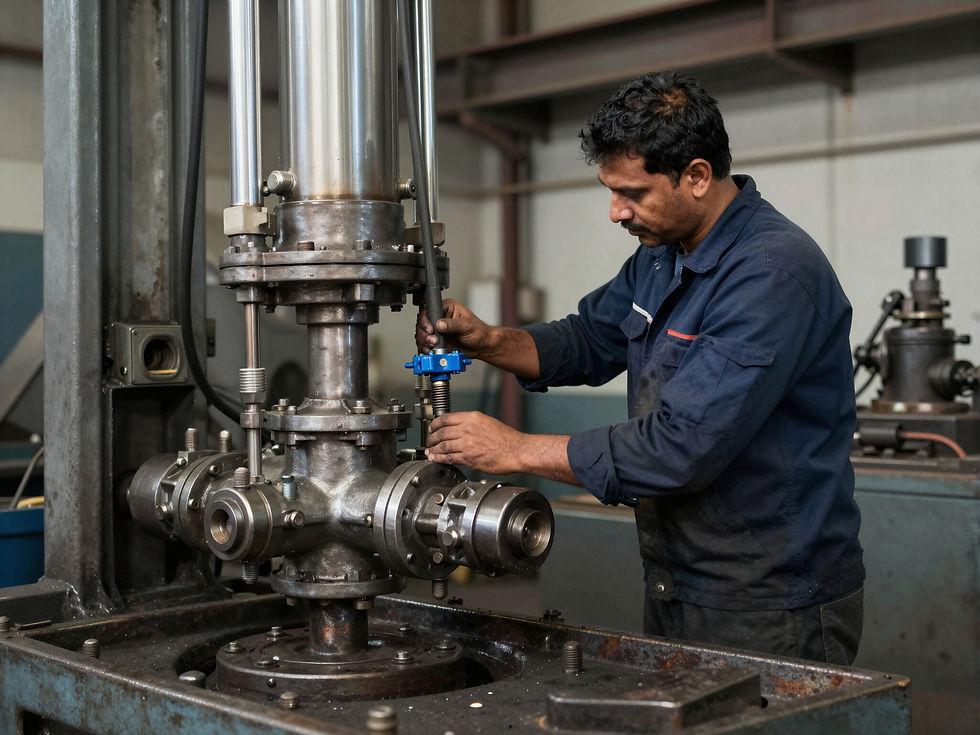 Emergency hydraulic repair on heavy equipment