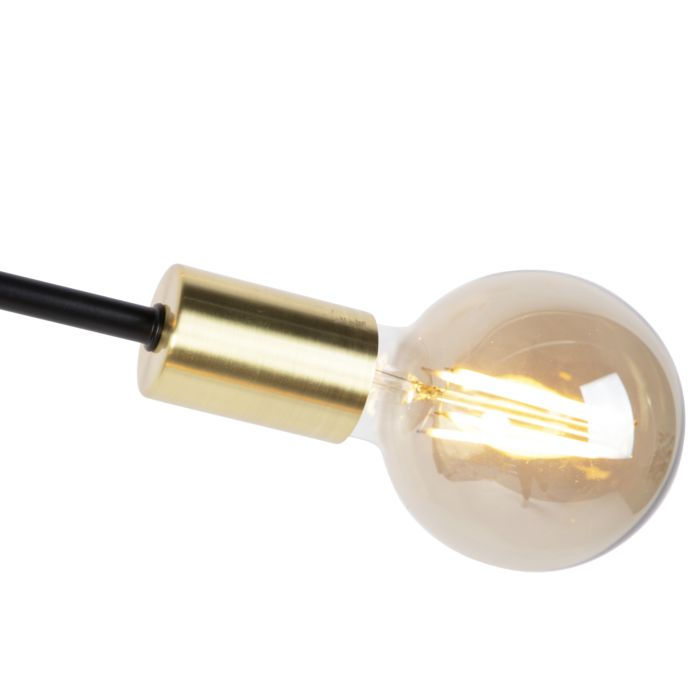 Thumbnail: SIDONIE zwarte hanglamp met messing details