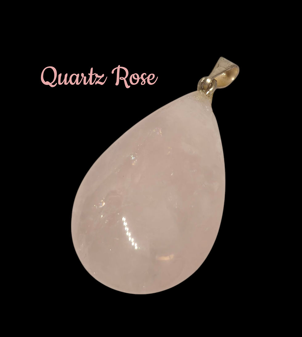 Pendentif Quartz Rose Goutte
