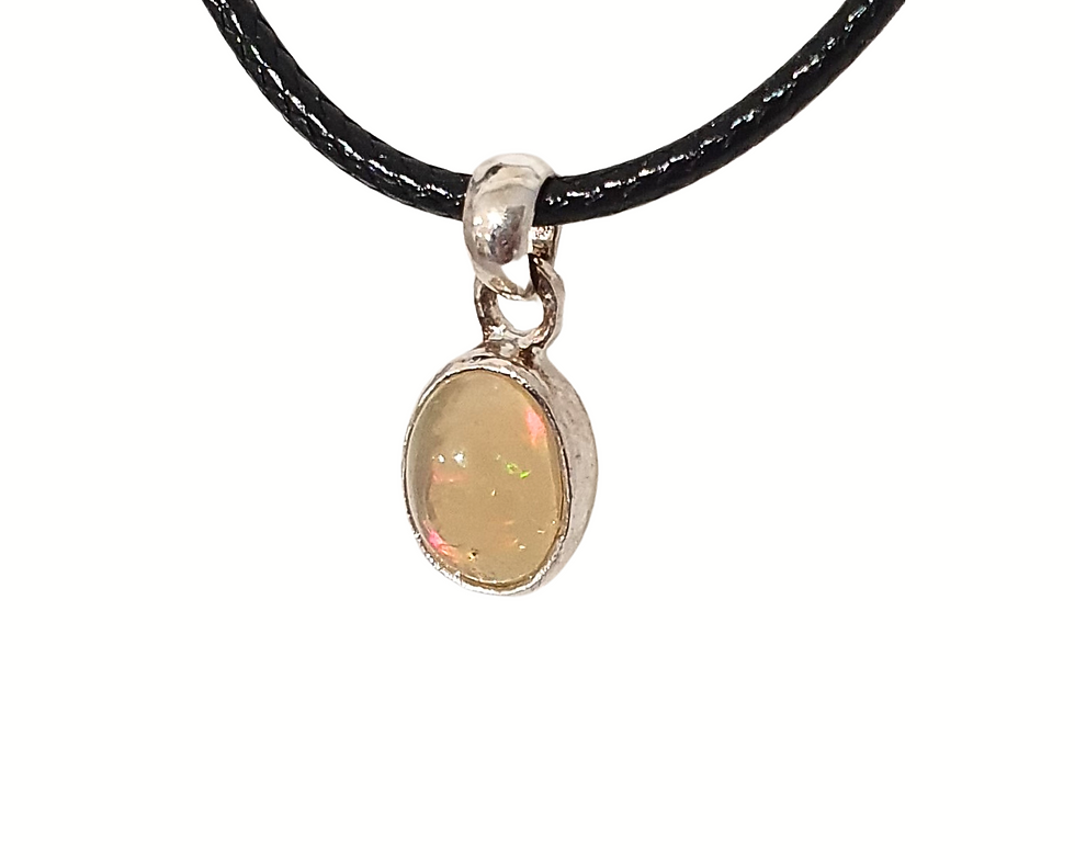 Pendentif Opale d'Ethiopie et argent