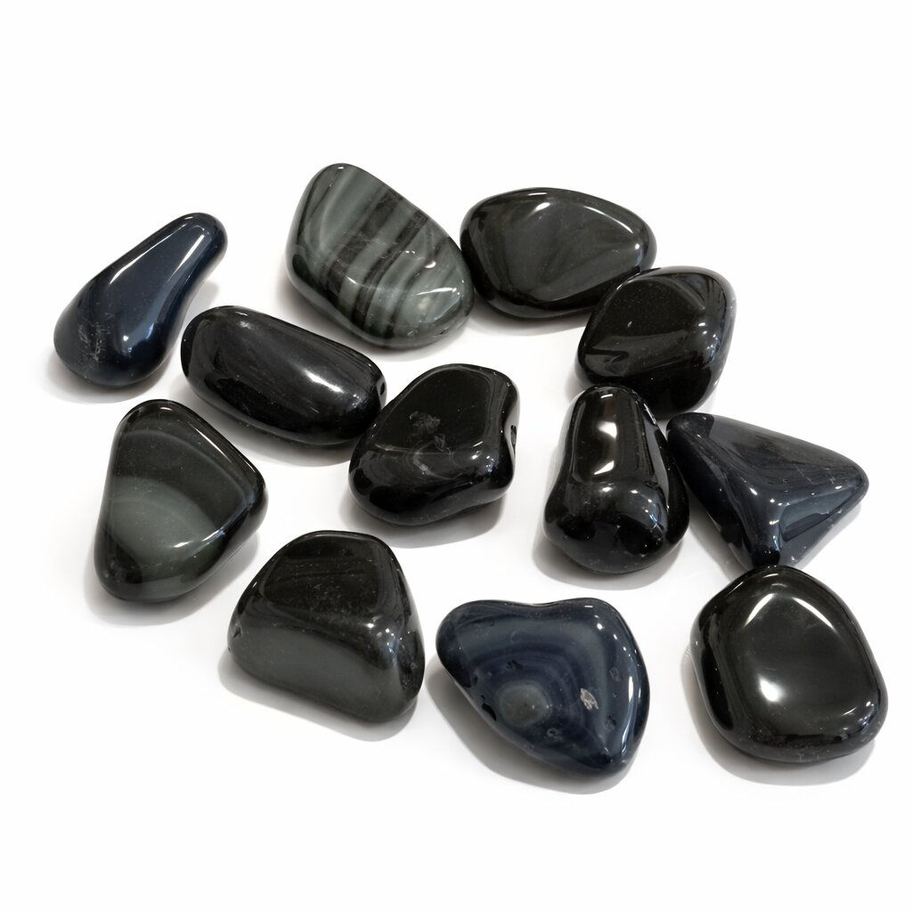 Obsidienne Platine – Pierre roulée