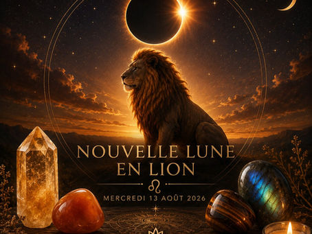 🌑♌ Nouvelle Lune en Lion & Éclipse solaire ✨ Le rituel des pierres pour oser rayonner