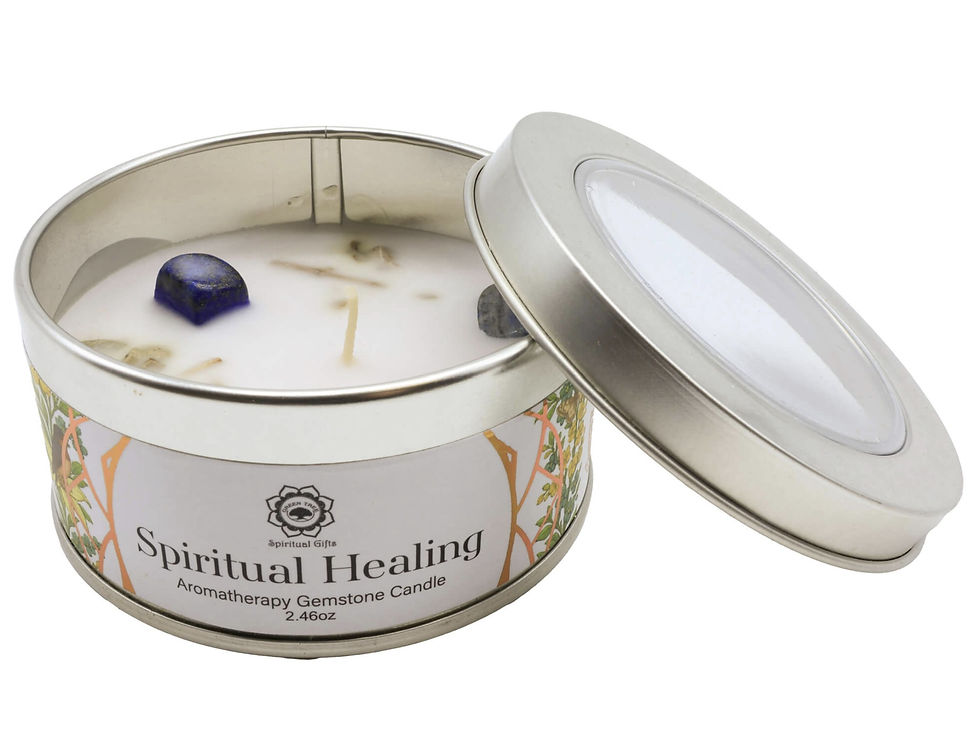 Bougie Green Tree 'Guérison Spirituelle' - Lapis Lazuli + Agua Florida 70g