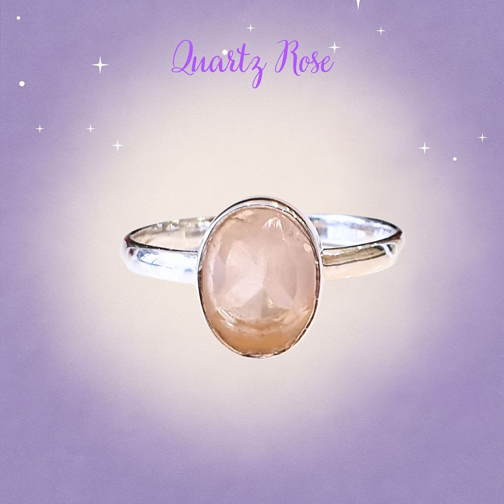 Bague Quartz Rose et Argent