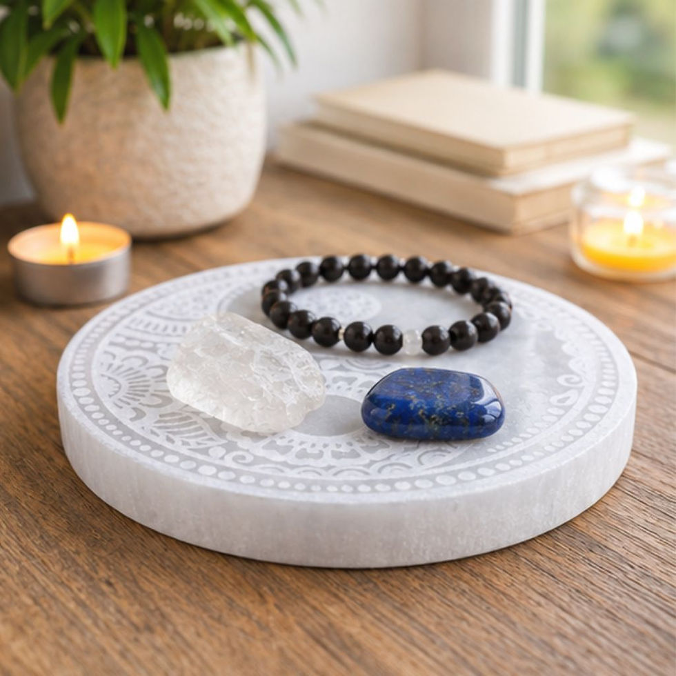 Plaque de rechargement en Sélénite – Yin & Yang Feng Shui