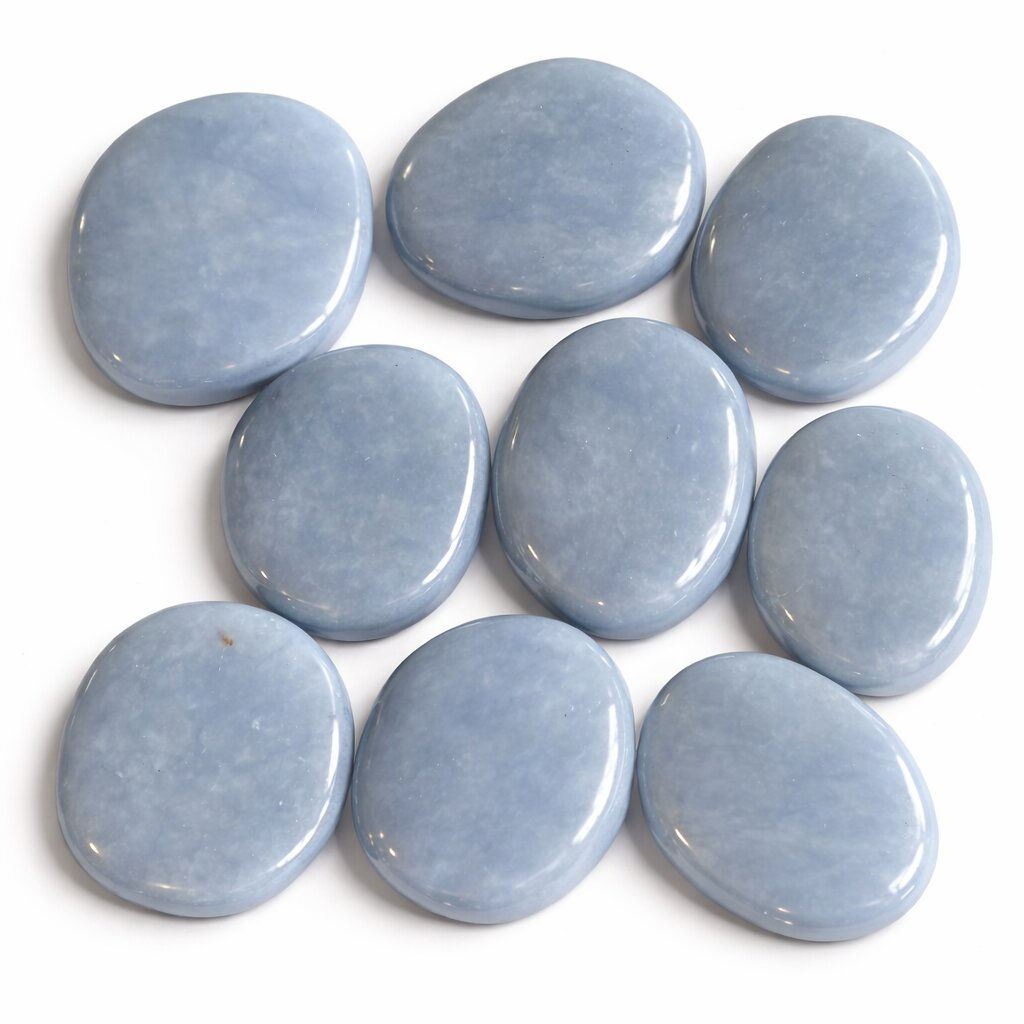 Pierre plate en Angélite