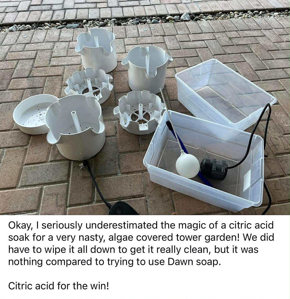 My friend Britt Beda shared her experience using citric acid recently on Facebook. It's a game changer!