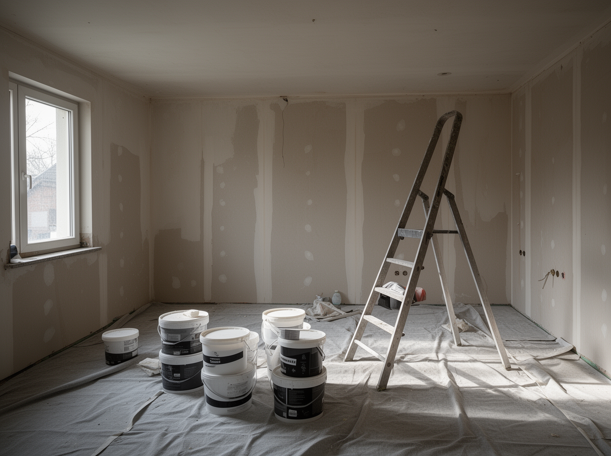 Renovierungsarbeiten an einem Wohnhaus, Bausparen als Modernisierungsrücklage