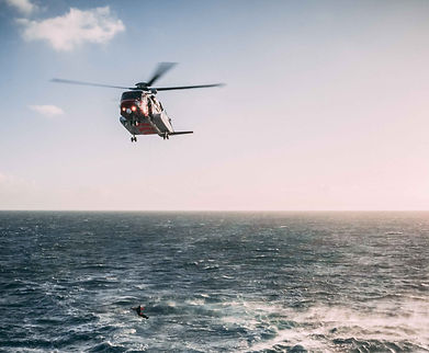 A UK search and rescue helicopter