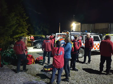 search and rescue team meeting