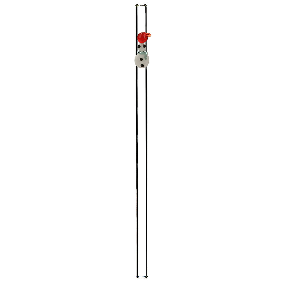 Küçük resim: Kardan Adamlı Cam Pipet (6'lı)