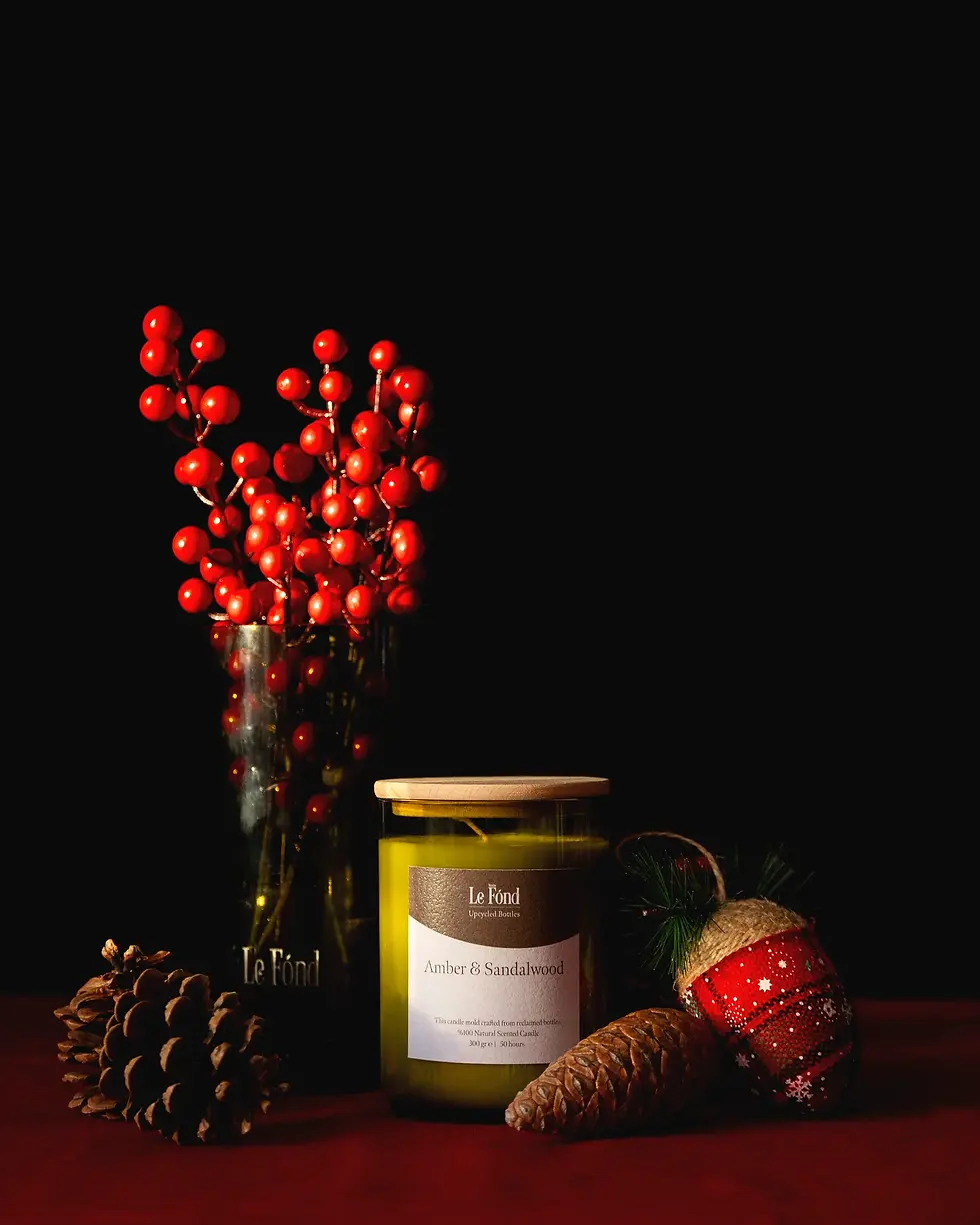 Küçük resim: Studio Le Fond Mum - Amber & Sandalwood- Ahşap Kapaklı