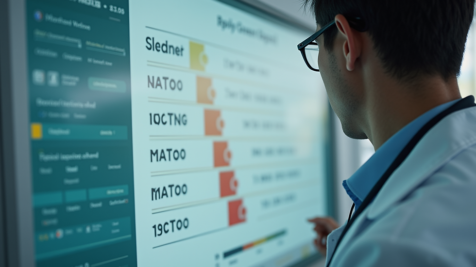 Eye-level view of CQC rating categories displayed on a chart